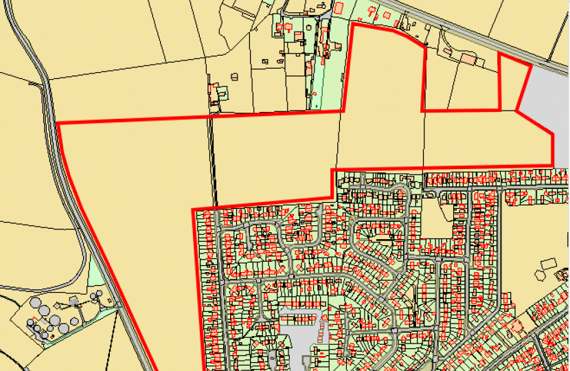 Area where houses will be built.