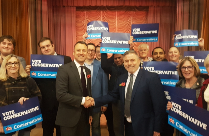 Brendan Clarke Smith is congratulated by Association Chairman Drew Smith