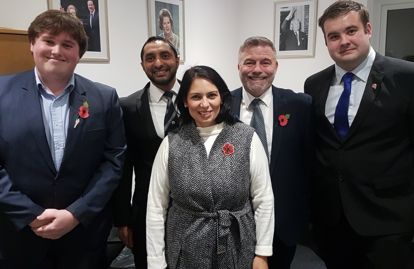 The Home Secretary with the Officers of Bassetlaw Conservative Association