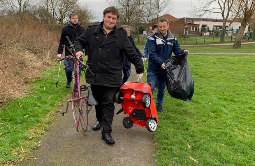 Some of the rubbish discovered on the park